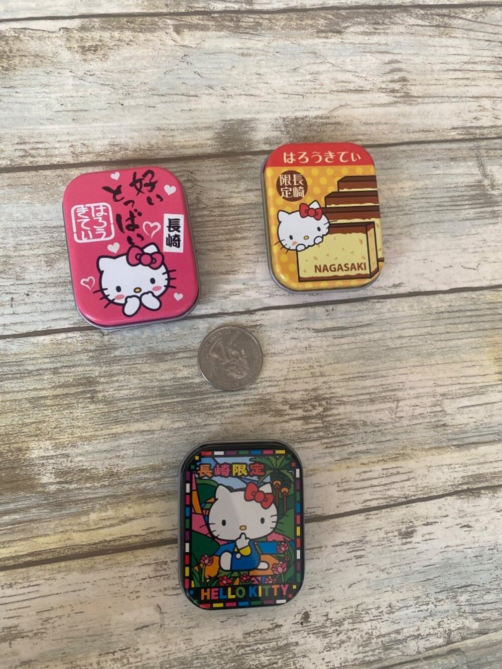 3 X Hello Kitty Sanrio Nagasaki Japan Ltd Ed Collectible Trinket Box Tin Sanrio - Picture 4 of 10